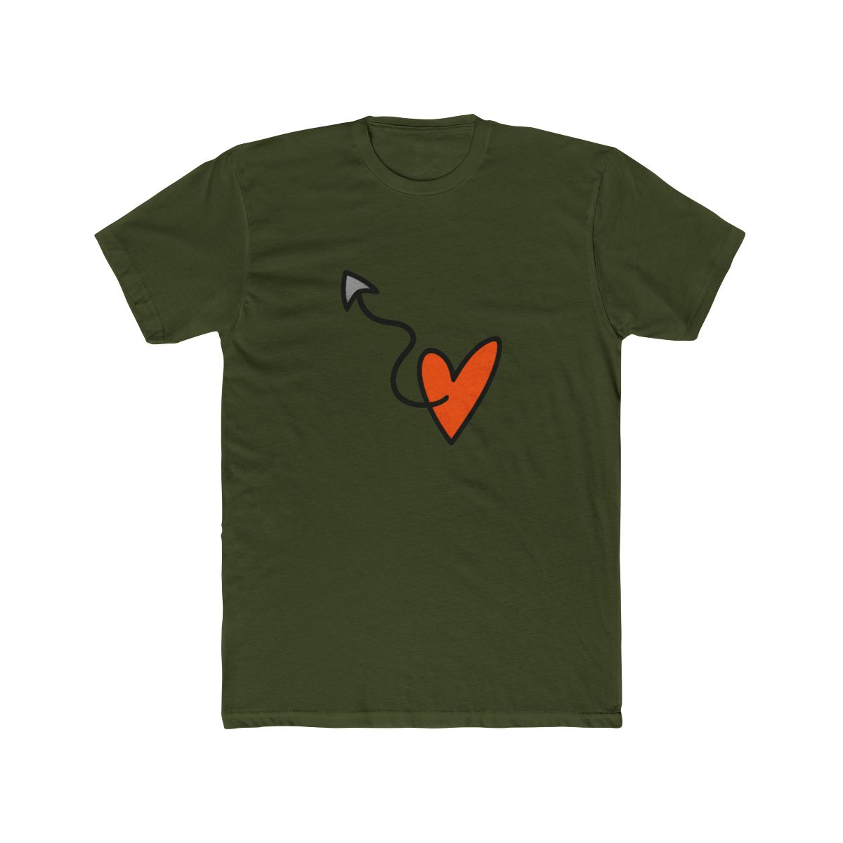 Gritty Chainsaw Heart Horror T-Shirt - alternate angle 5, merchandise