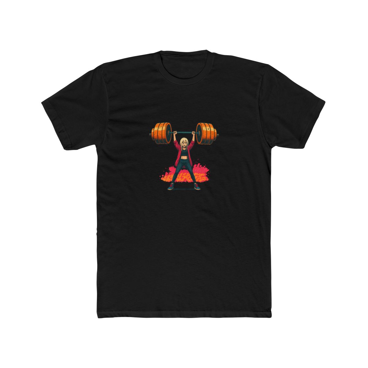 Neon Chainsaw Man Power Gym T-Shirt - alternate angle 3, merchandise