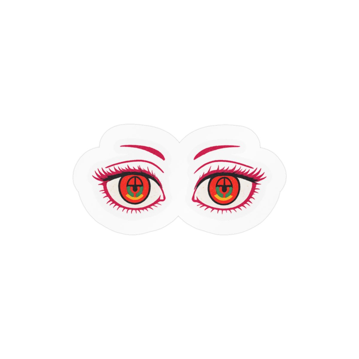 Power Eyes Sticker | Bold Intense Gaze Vinyl Decal