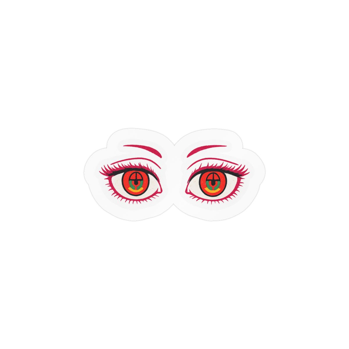 Power Eyes Sticker | Bold Intense Gaze Vinyl Decal - alternate angle 1, merchandise