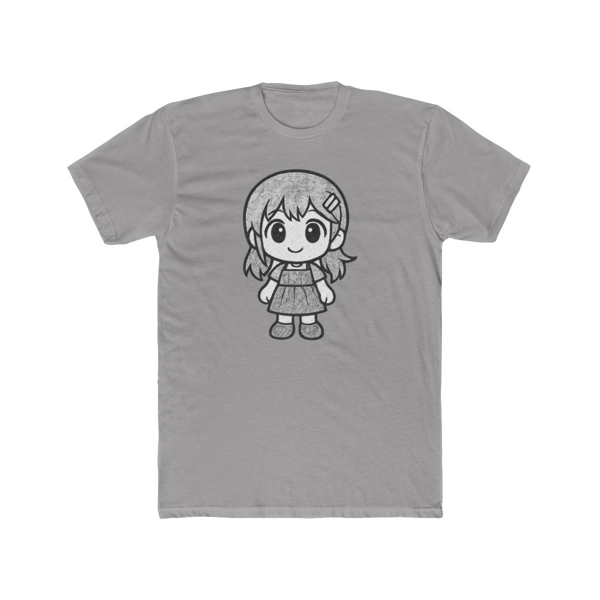Cute Chibi Cartoon Character Minimalist T-Shirt - alternate angle 5, merchandise