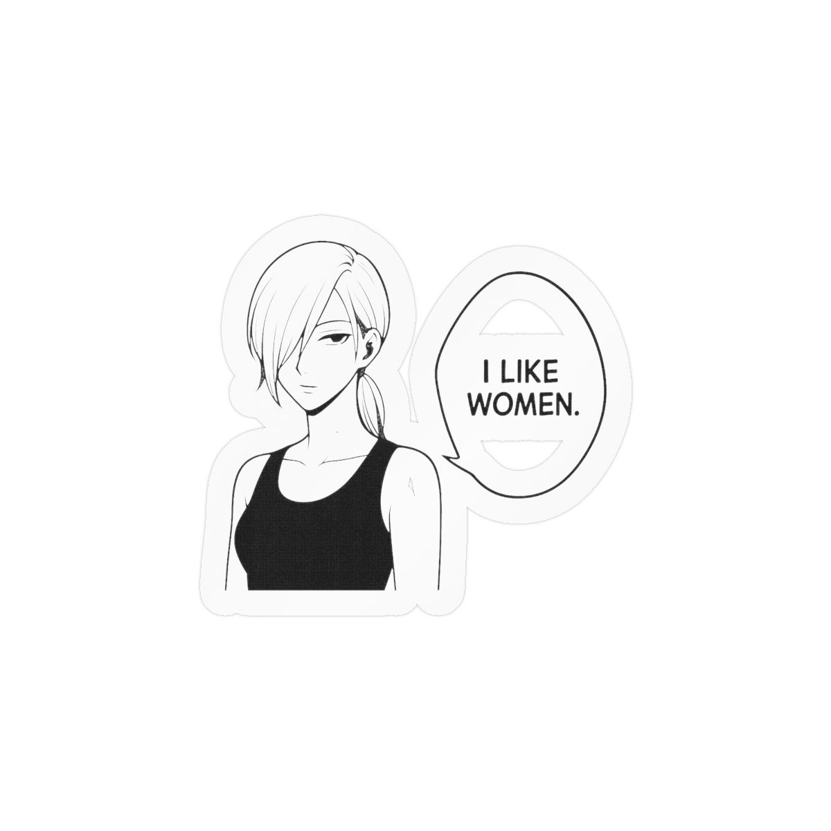 I Like Women Bold Funny Sticker | Vinyl Decal - alternate angle 3, merchandise