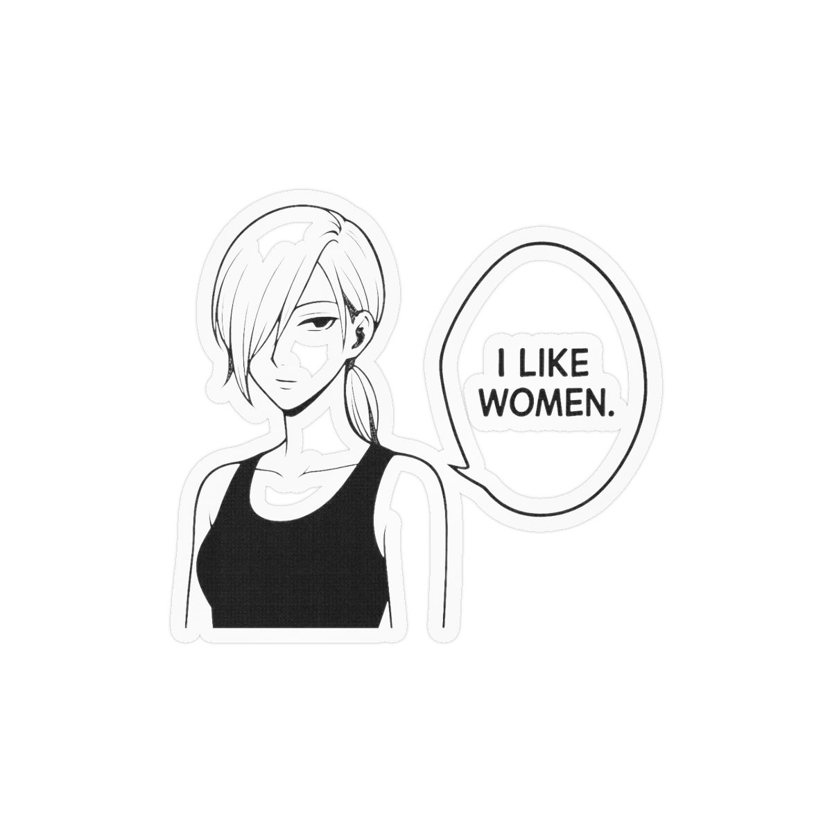 I Like Women Bold Funny Sticker | Vinyl Decal - alternate angle 2, merchandise
