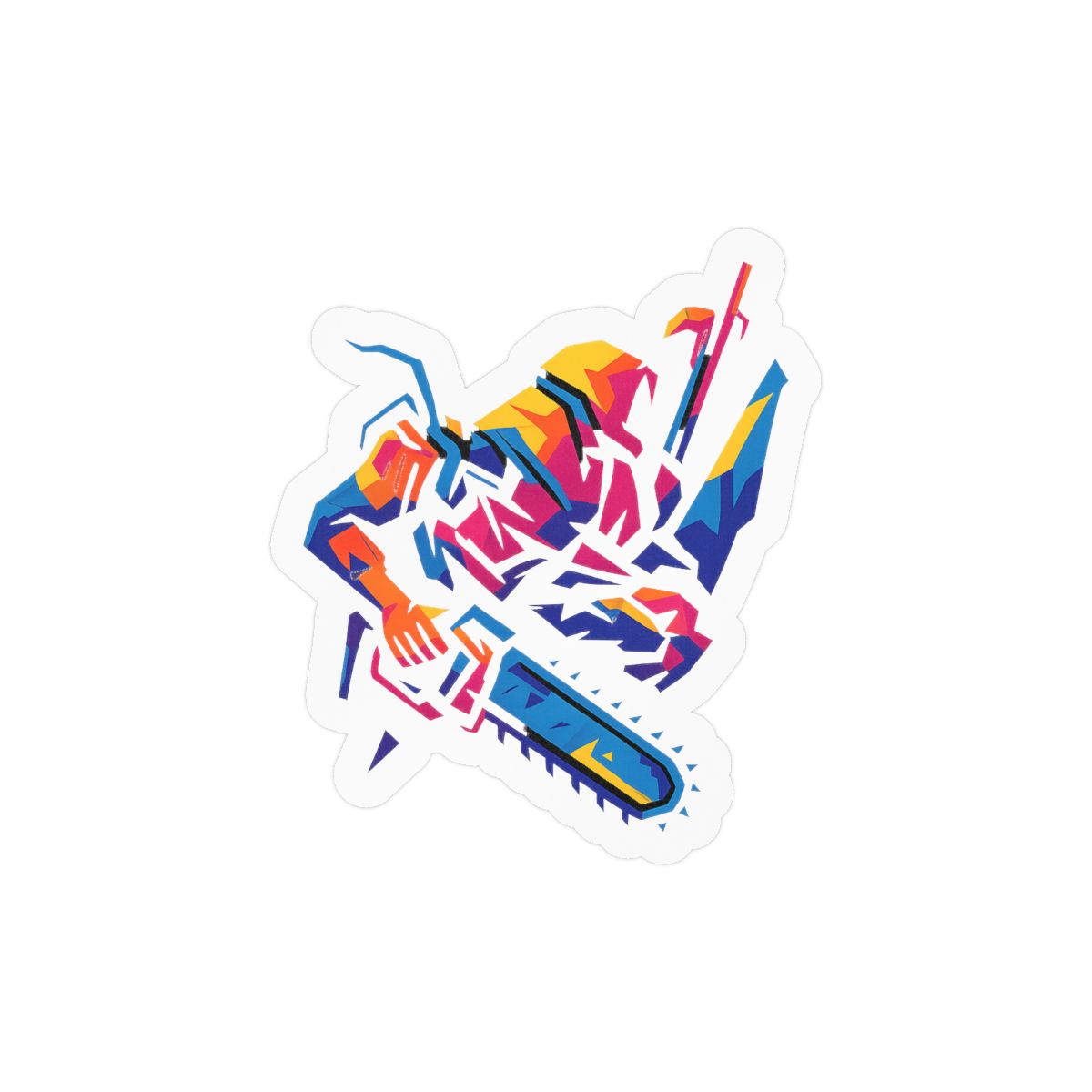 Denji Pop Art Sticker | Bold Chainsaw Man Vinyl Decal - alternate angle 3, merchandise
