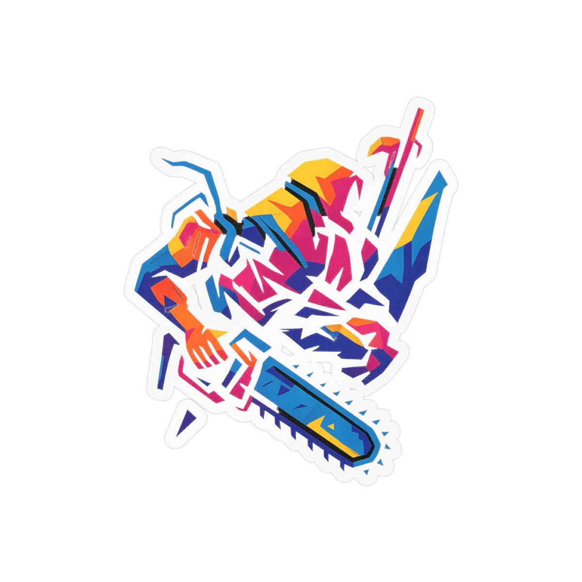Denji Pop Art Sticker | Bold Chainsaw Man Vinyl Decal