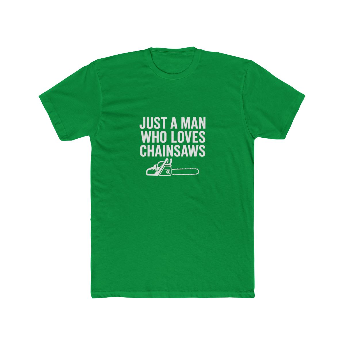 NewMen's Moisture Wicking Performance T-Shirt Just a Man Who Loves Chainsaws - alternate angle 3, merchandise