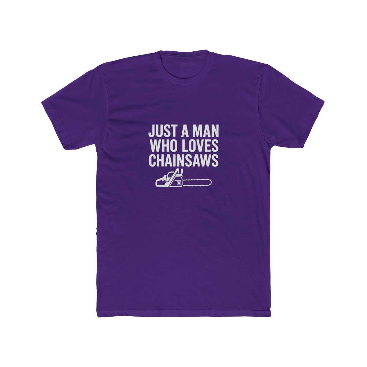 NewMen's Moisture Wicking Performance T-Shirt Just a Man Who Loves Chainsaws - alternate angle 5, merchandise