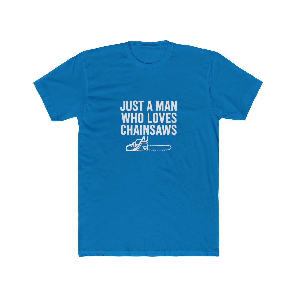 NewMen's Moisture Wicking Performance T-Shirt Just a Man Who Loves Chainsaws - alternate angle 4, merchandise