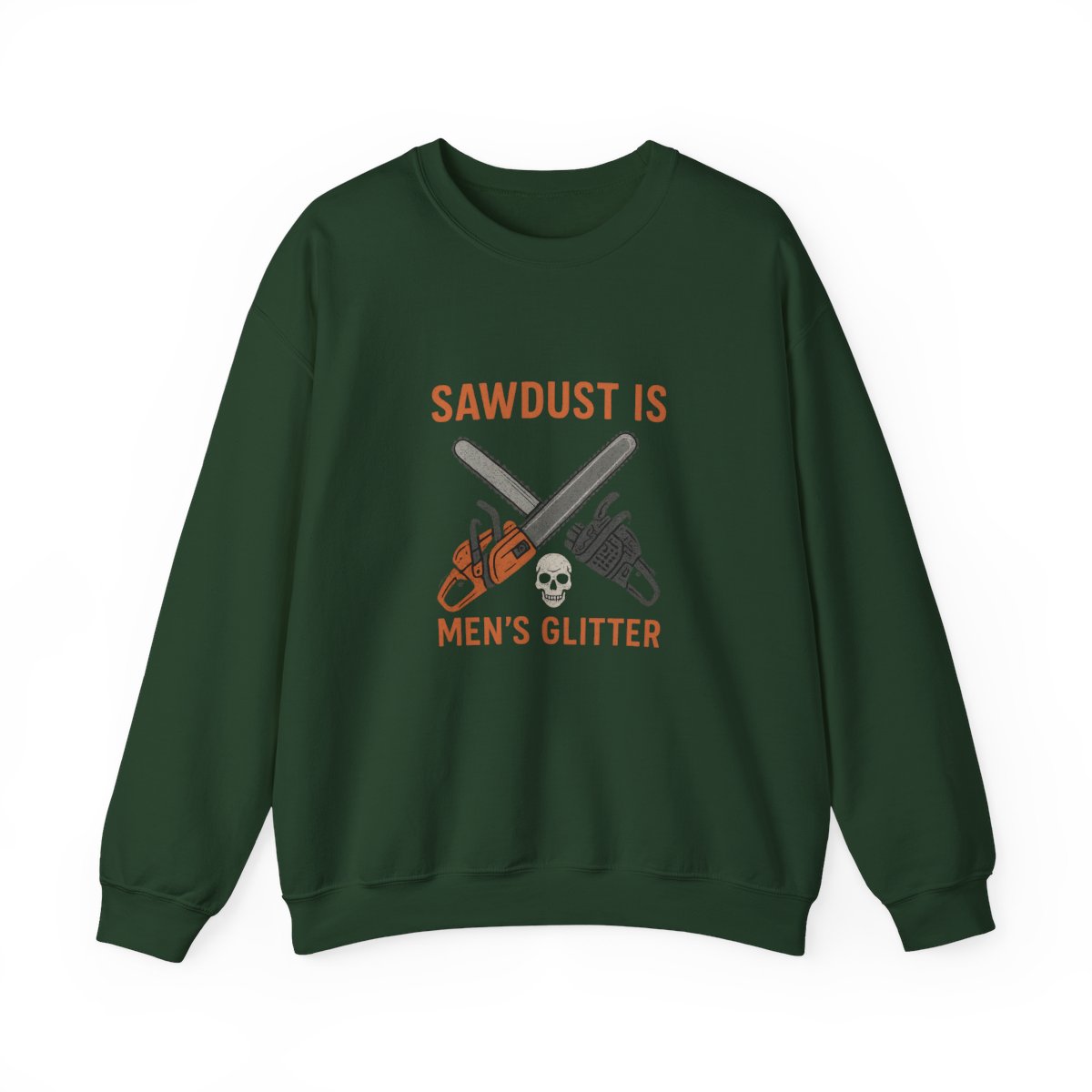 Sustainable Stanley/Stella Radder Oversized Organic Sweatshirt Sawdust Is Glitter: Chainsaw Humor & Skull - alternate angle 4, merchandise