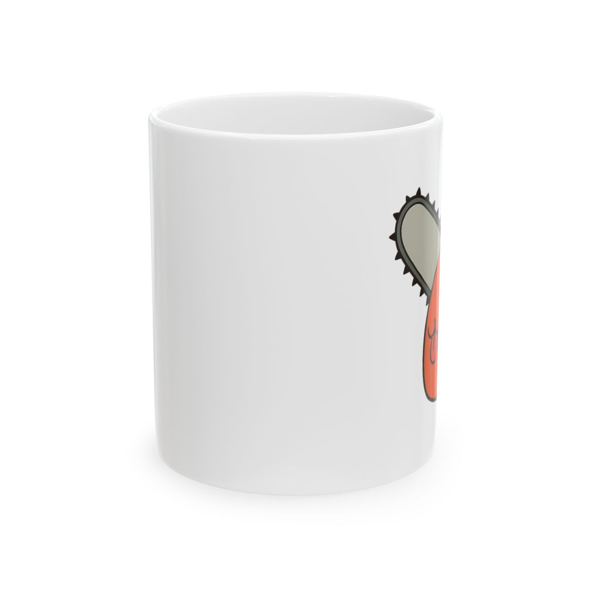 Pochita Chainsaw Devil Heart | Anime Coffee Mug, Chainsaw Man Cup, Otaku Gift - alternate angle 1, merchandise