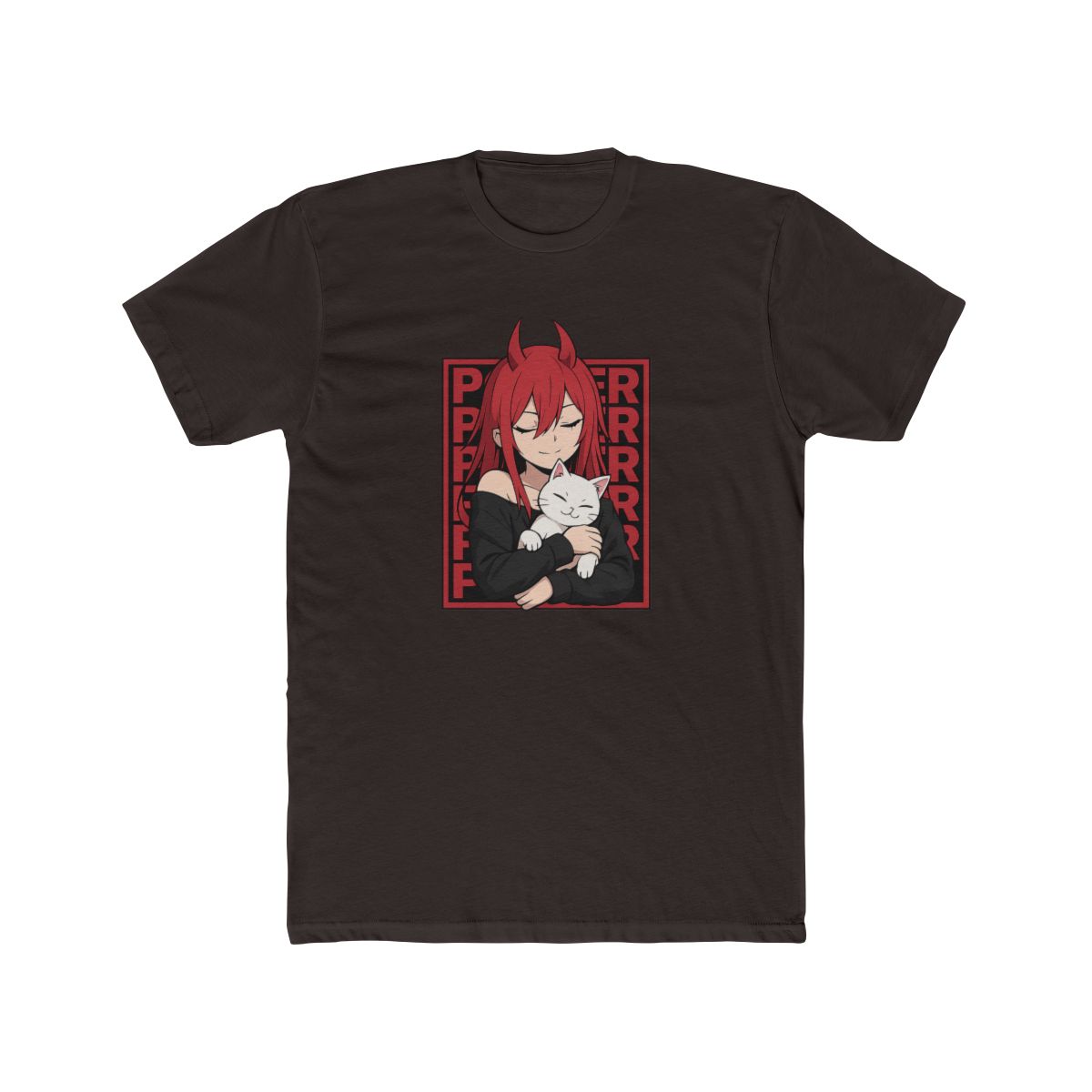 Horned Demoness Power Cat | Anime Waifu Tee, Otaku Shirt, Fan Gift - alternate angle 5, merchandise