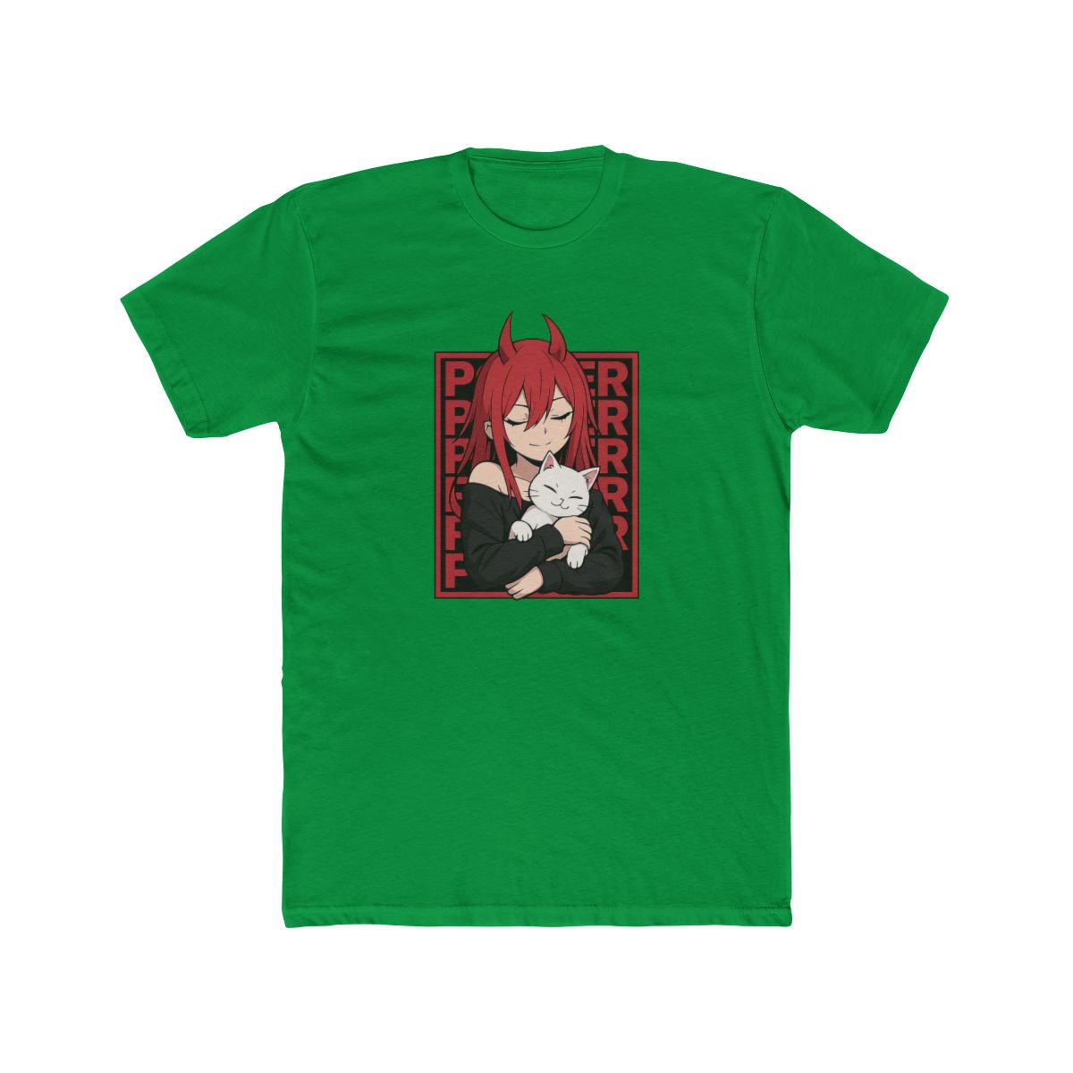 Horned Demoness Power Cat | Anime Waifu Tee, Otaku Shirt, Fan Gift - alternate angle 2, merchandise