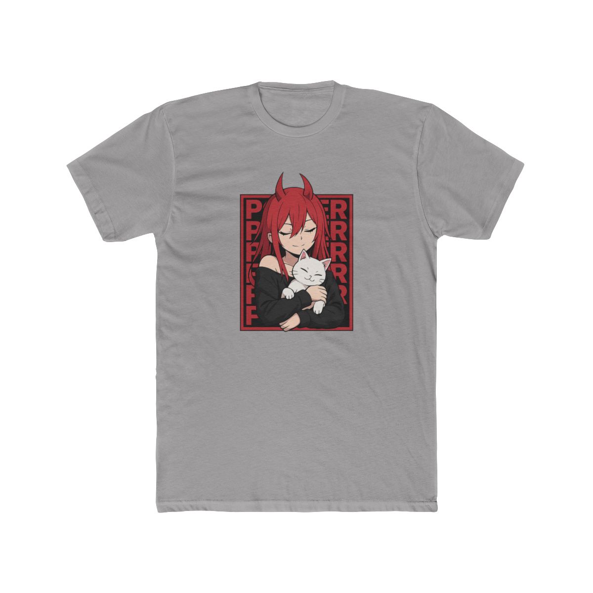 Horned Demoness Power Cat | Anime Waifu Tee, Otaku Shirt, Fan Gift - alternate angle 4, merchandise