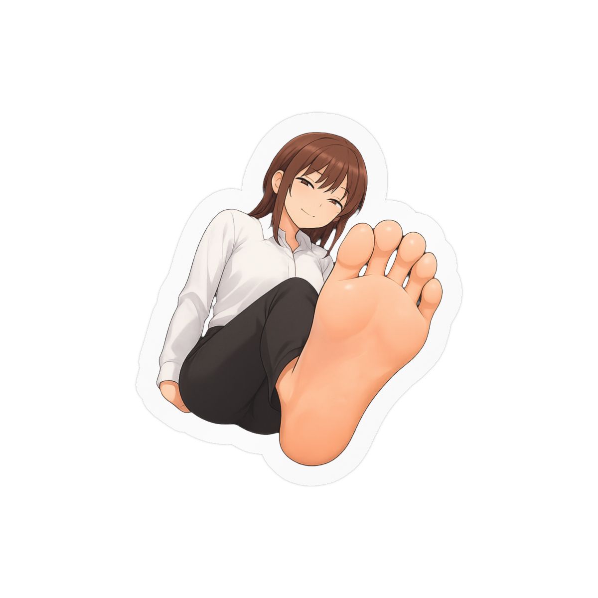 Makima Waifu Feet Pose | Chainsaw Man Sticker, Anime Waifu Decal, Manga Fan Gift - alternate angle 2, merchandise
