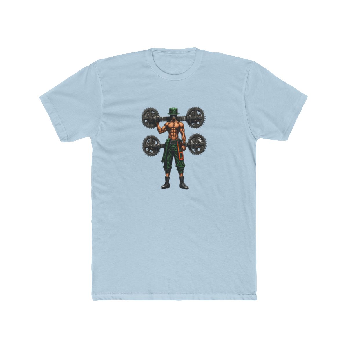 Powerlifting Zenitsu Chainsaw Man Fan Art T Shirt - alternate angle 2, merchandise