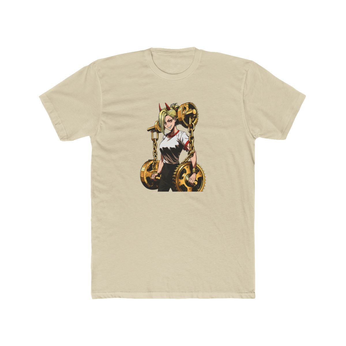 Powerlifting Power Chainsaw Man Fan Art T Shirt - alternate angle 4, merchandise