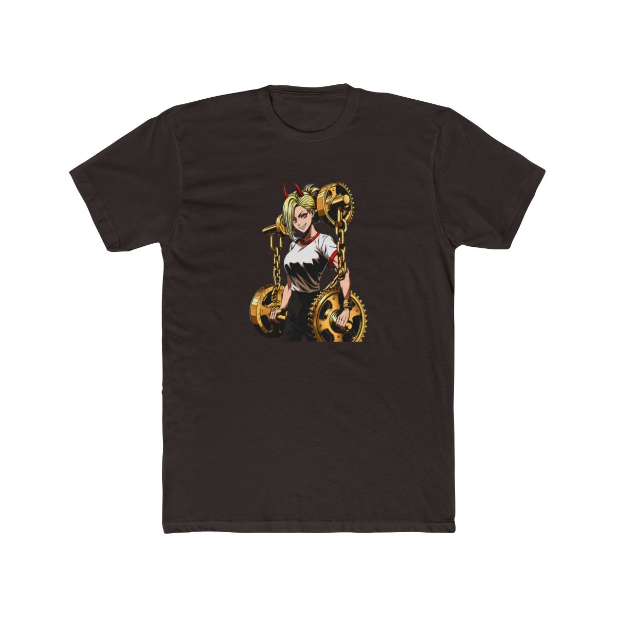 Powerlifting Power Chainsaw Man Fan Art T Shirt - alternate angle 3, merchandise