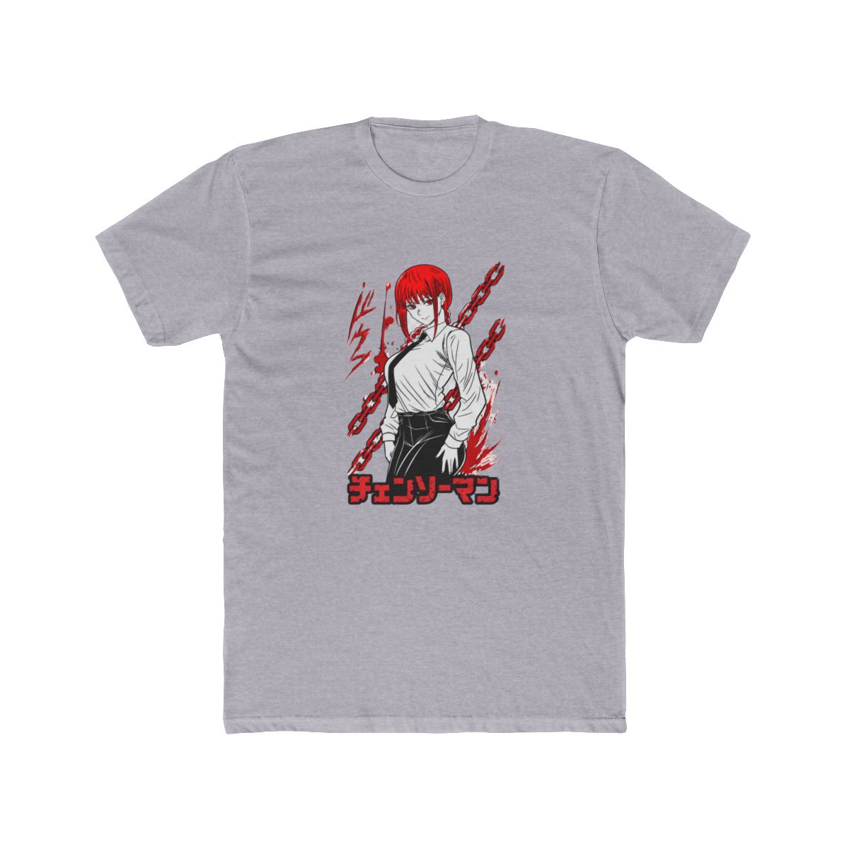 Makima Chainsaw Man Red Chains Border Art T Shirt - alternate angle 4, merchandise