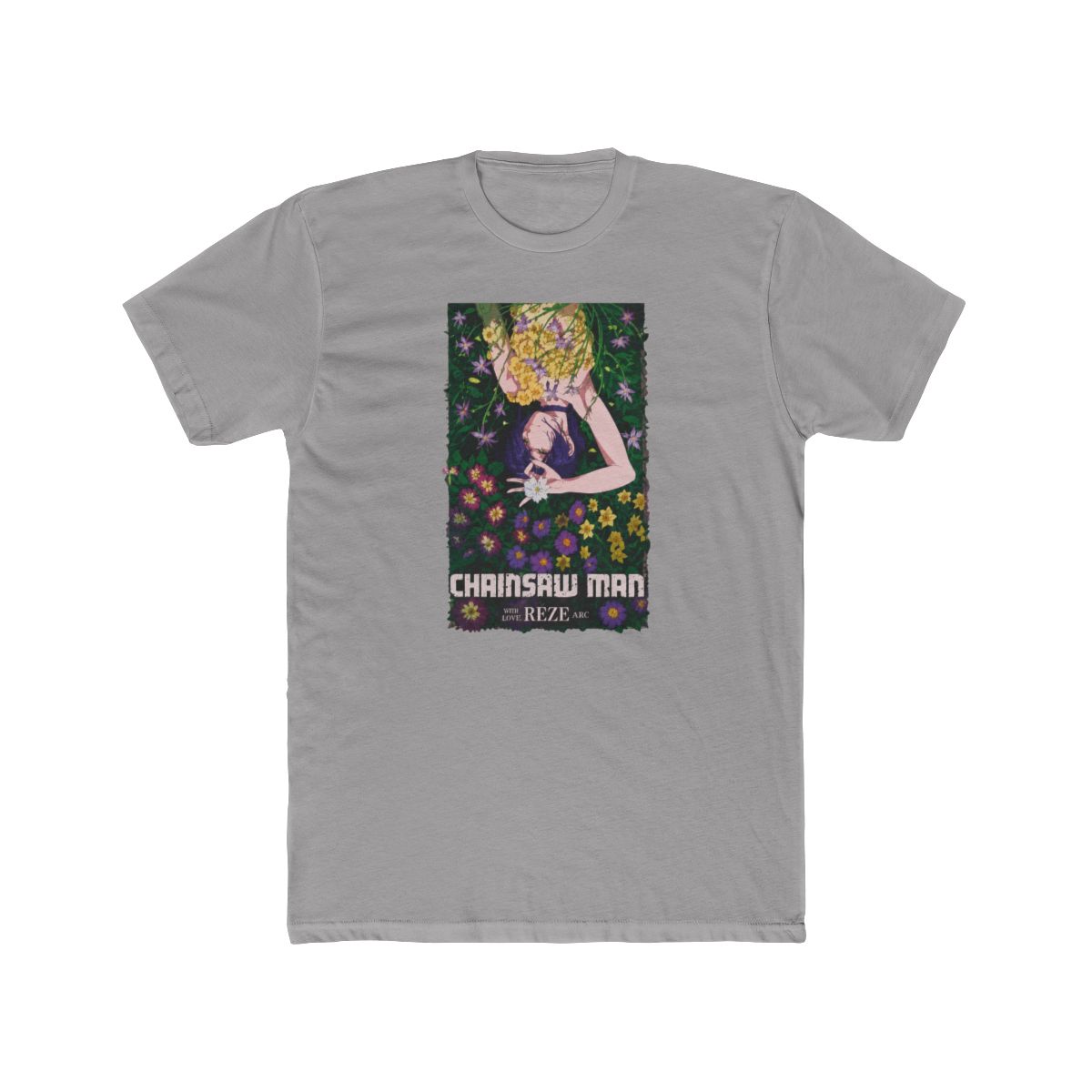 Chainsaw Man The Movie: Reze Arc Flower Dark Wash T Shirt