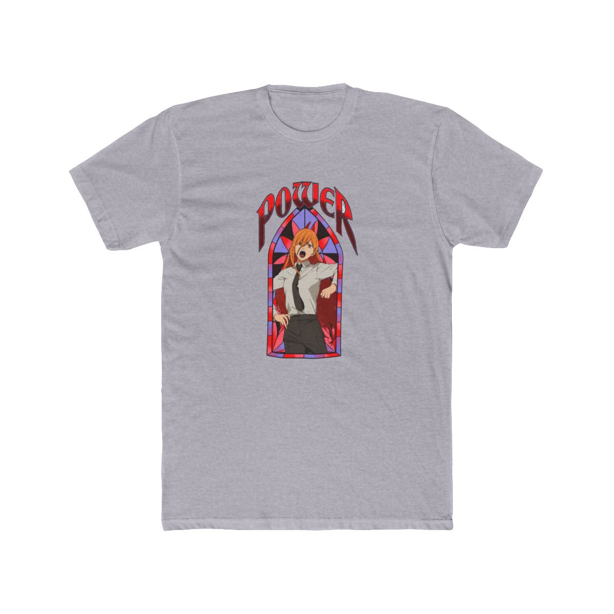 Chainsaw Man Power Stained Glass Portrait T Shirt - alternate angle 3, merchandise