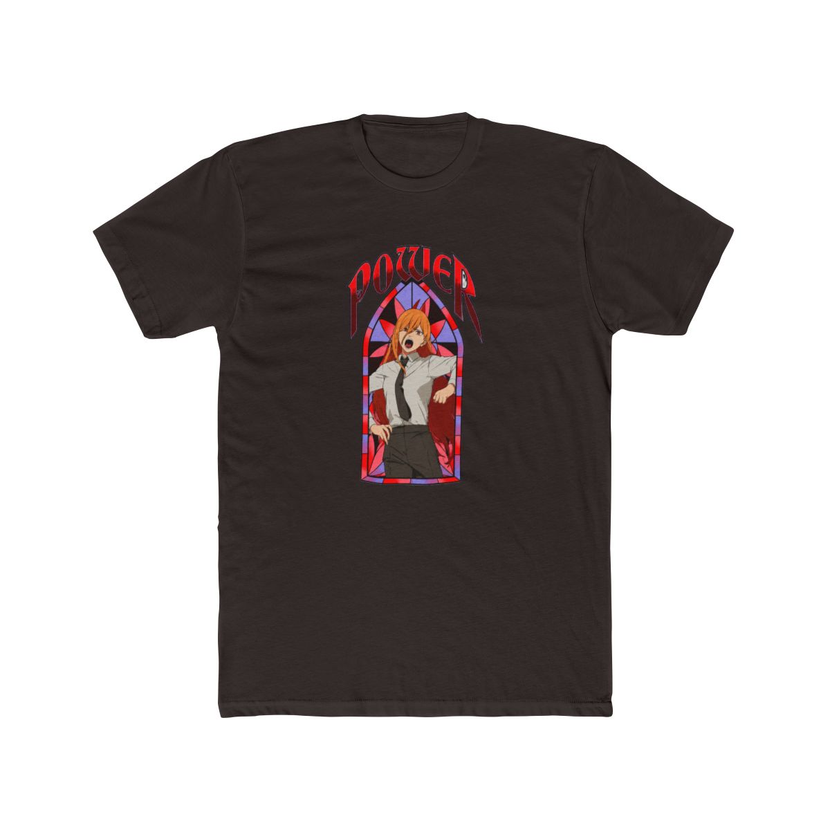 Chainsaw Man Power Stained Glass Portrait T Shirt - alternate angle 2, merchandise