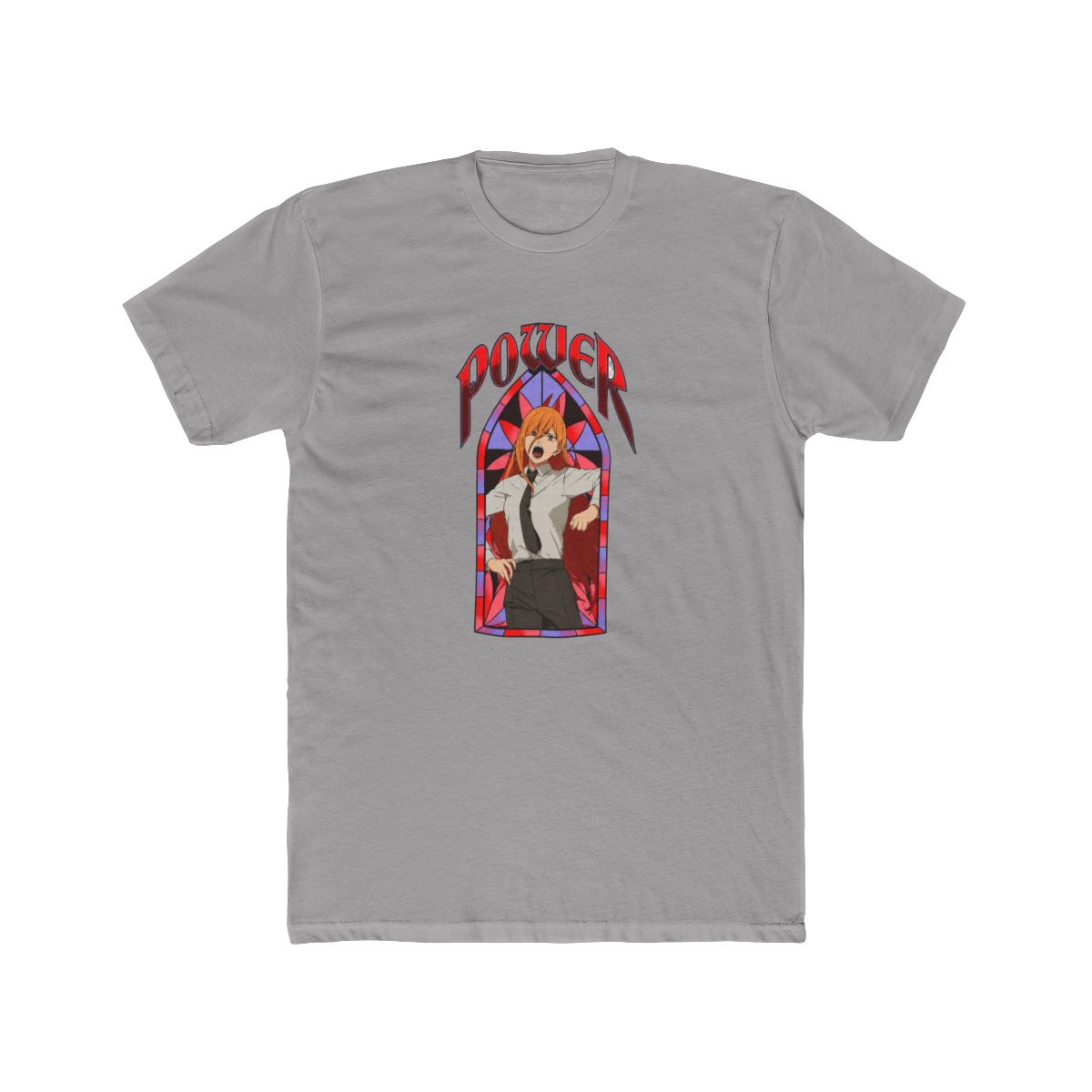 Chainsaw Man Power Stained Glass Portrait T Shirt