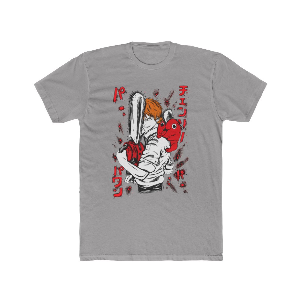 valentine shirts Denji x Pochita Chainsaw Man Vintage Washed Oversize Tee, Heavy Cotton Double Printed Anime Manga Graphic T Shirt, Retro Devil Hunter Streetwear Top, Movie Inspired Chainsaw Man Merch - Official T-Shirts merchandise