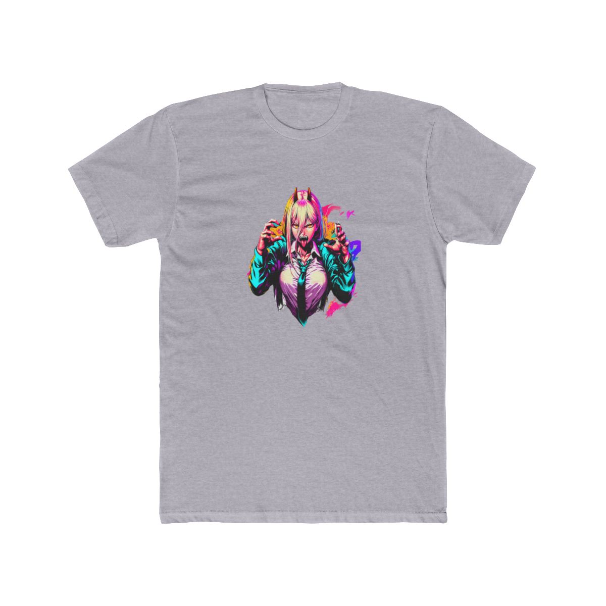 Power Chainsaw Man Vibrant Pop Art T Shirt - alternate angle 3, merchandise
