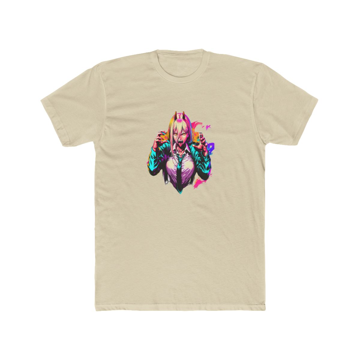 Power Chainsaw Man Vibrant Pop Art T Shirt - alternate angle 4, merchandise