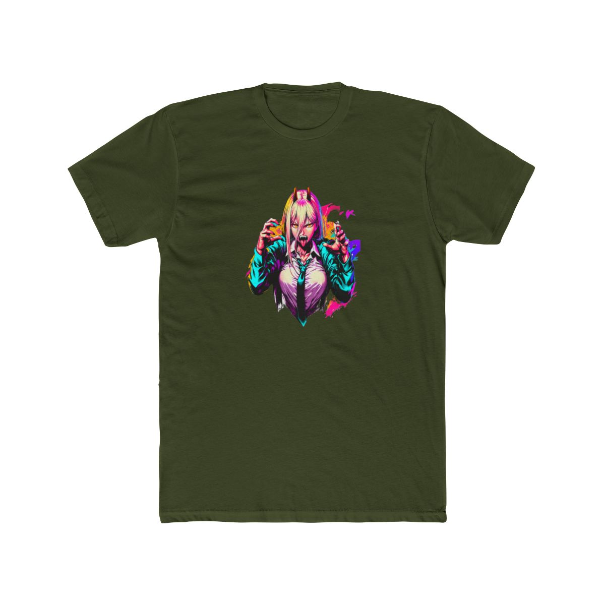 Power Chainsaw Man Vibrant Pop Art T Shirt - alternate angle 4, merchandise