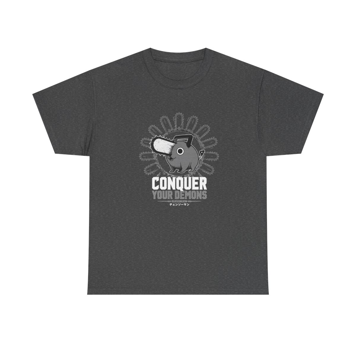 Chainsaw Man "CONQUER YOUR DEMONS" Unisex Tee - alternate angle 3, merchandise