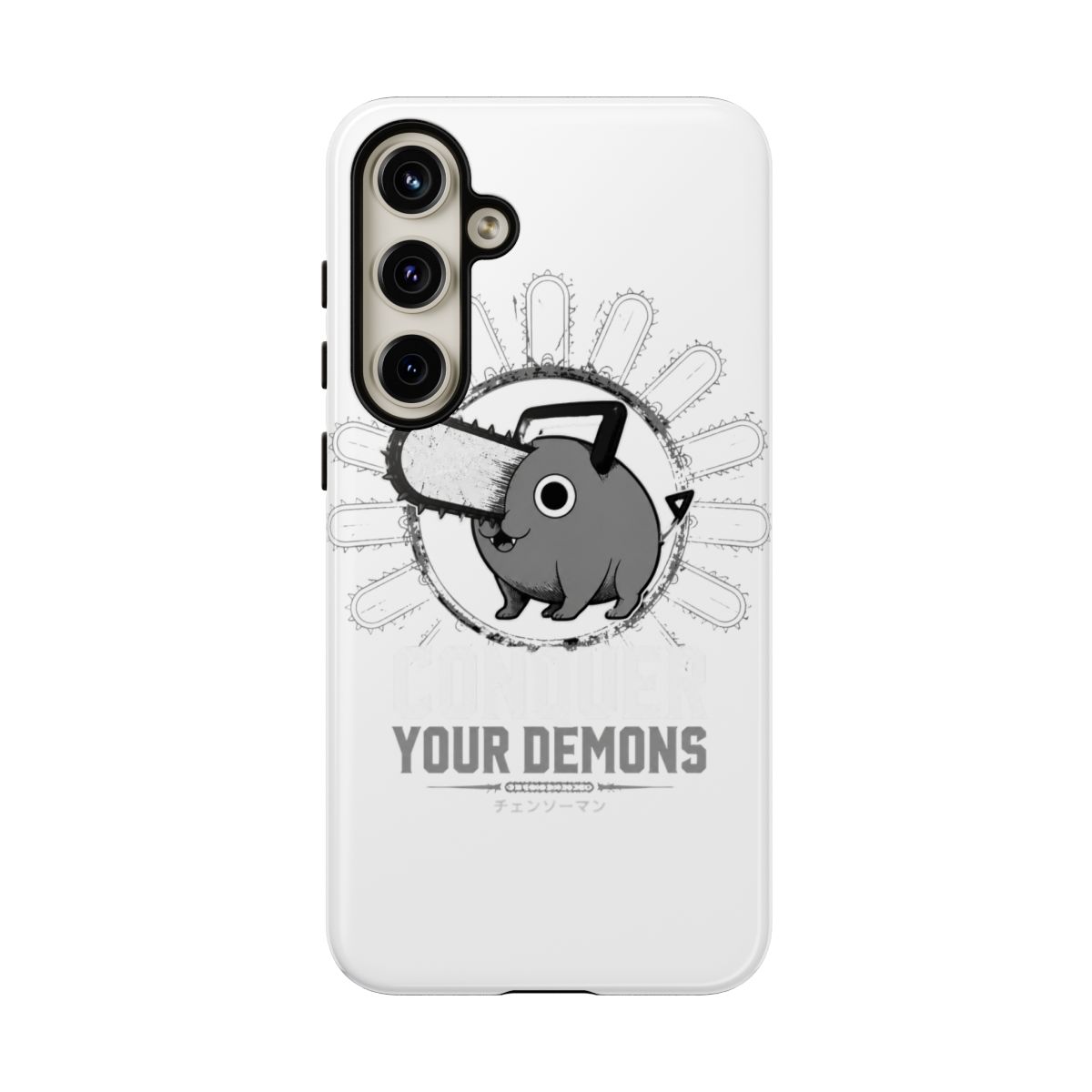 Chainsaw Man "CONQUER YOUR DEMONS" Phone Case - alternate angle 4, merchandise