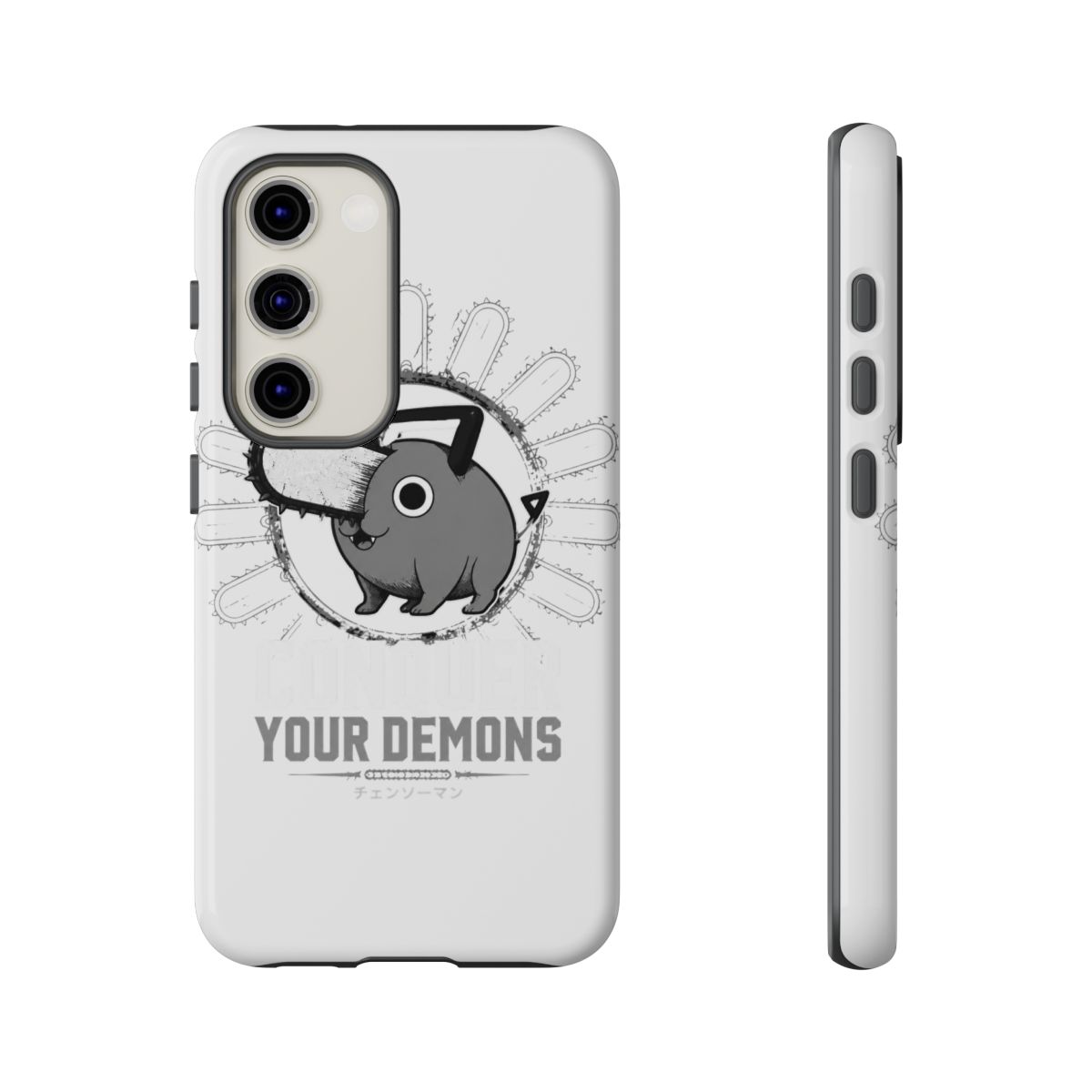 Chainsaw Man "CONQUER YOUR DEMONS" Phone Case - alternate angle 1, merchandise