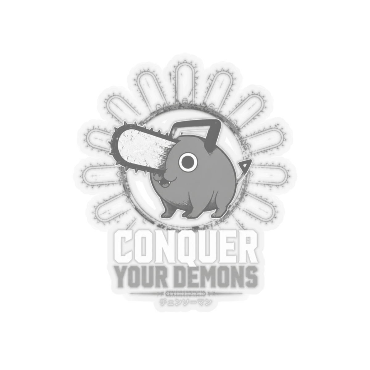 Chainsaw Man "CONQUER YOUR DEMONS" Sticker