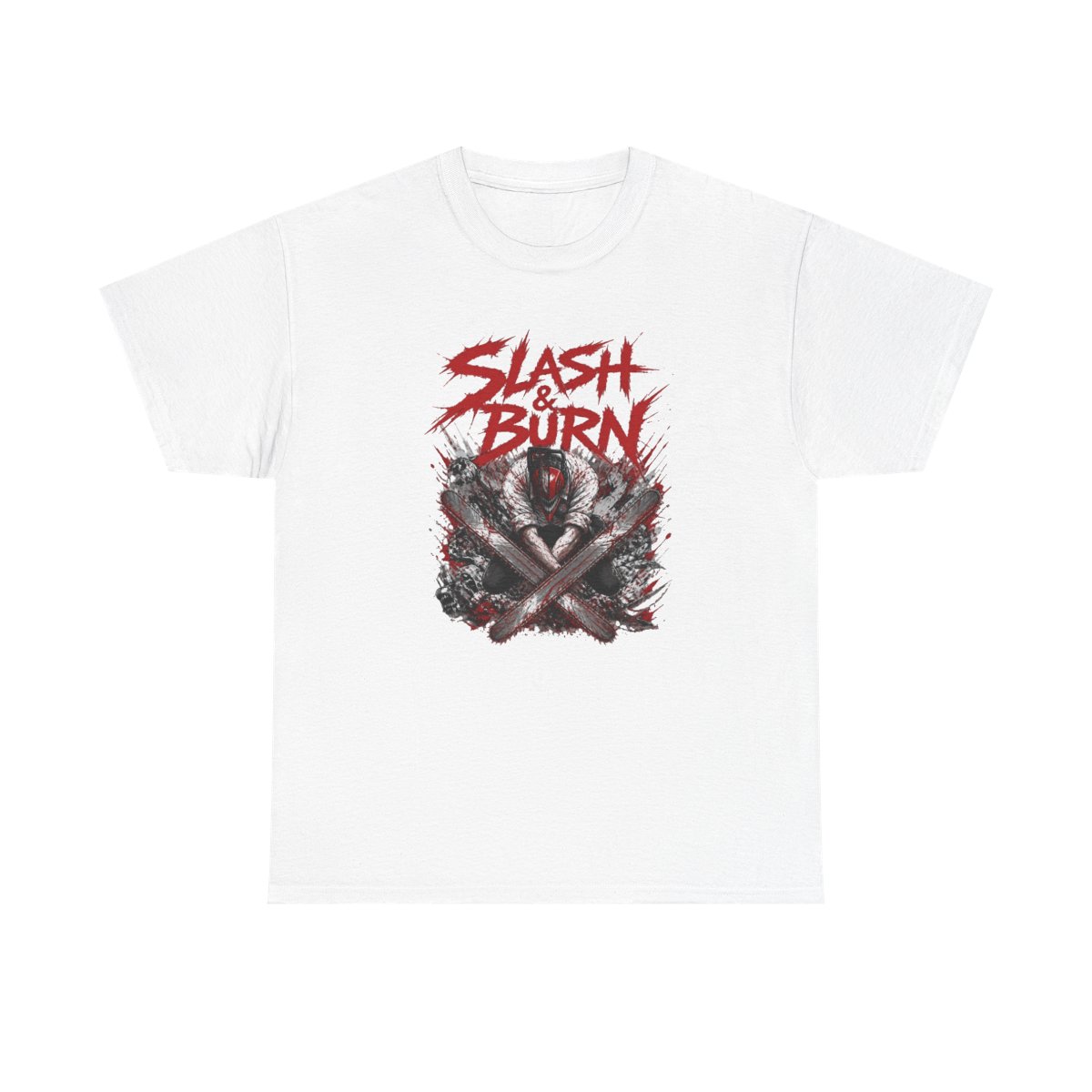 Chainsaw Man "Slash & Burn" Unisex Tee - alternate angle 2, merchandise
