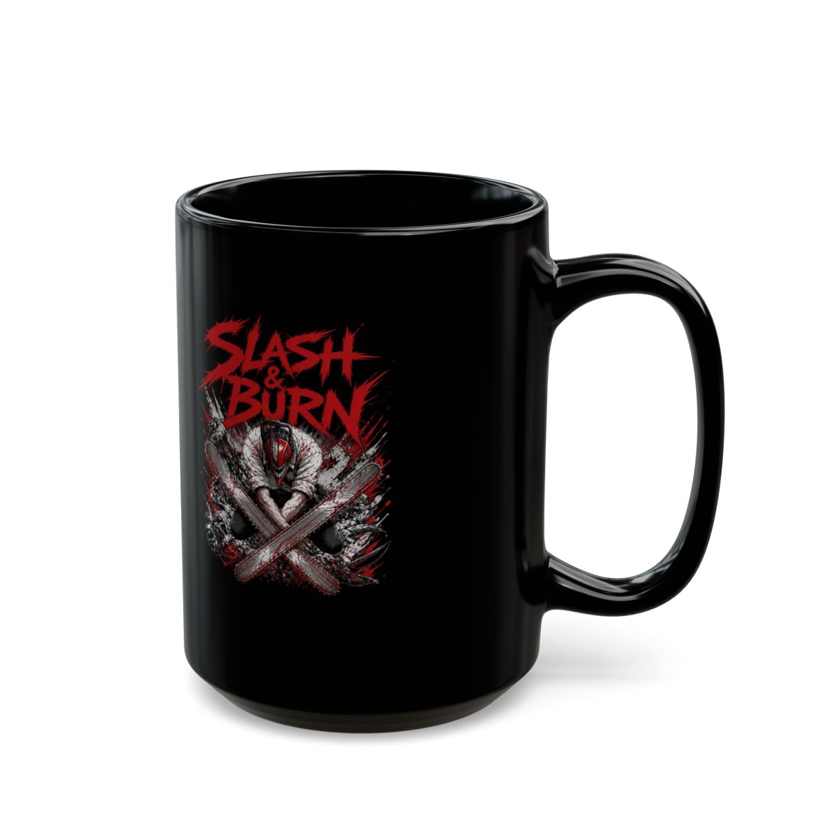 Chainsaw Man "Slash & Burn" Black Mug - alternate angle 5, merchandise