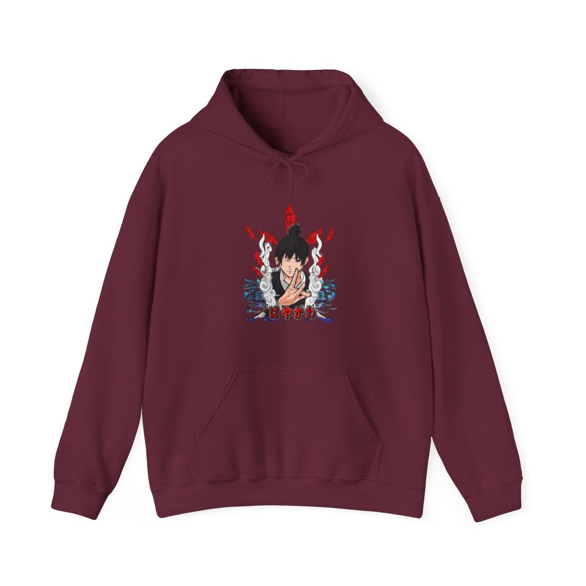 Aki Chainsaw Man Hoodie Fiery Devil Contract Flame - alternate angle 2, merchandise