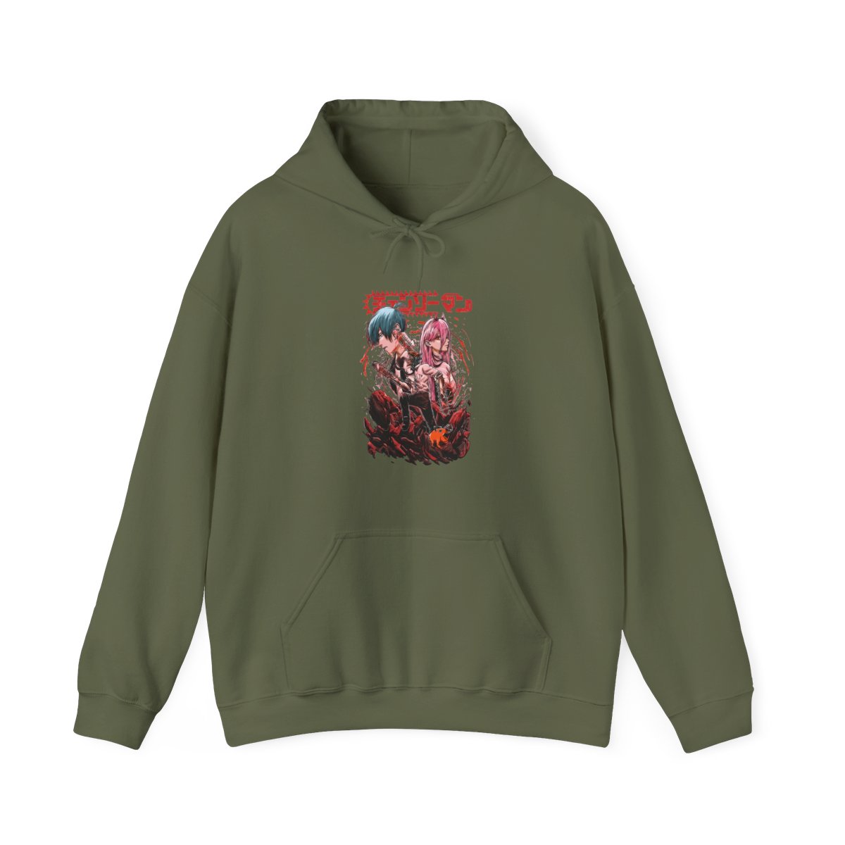 Denji, Power & Aki Chainsaw Man Trio Battle Hoodie - alternate angle 4, merchandise